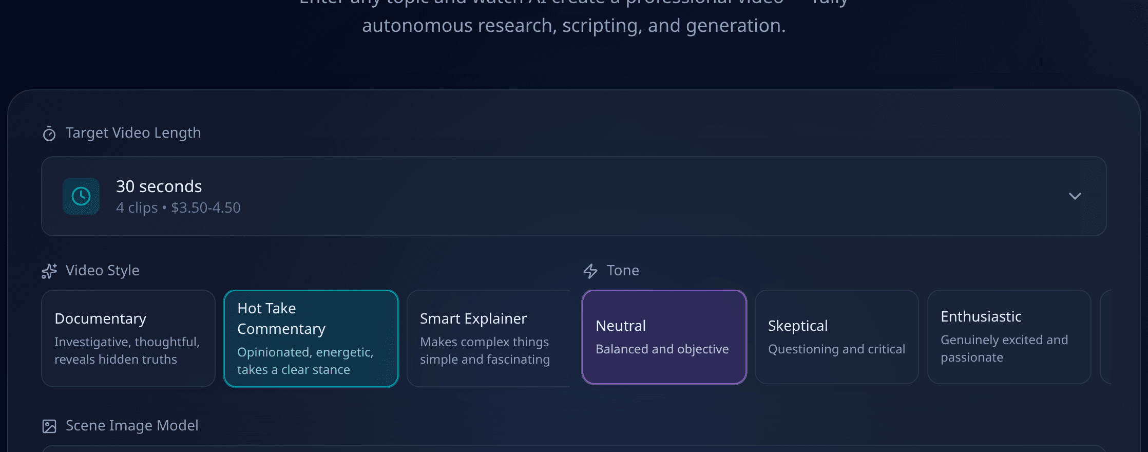 The Daily Trend studio UI - example chrome (proof, not the product).